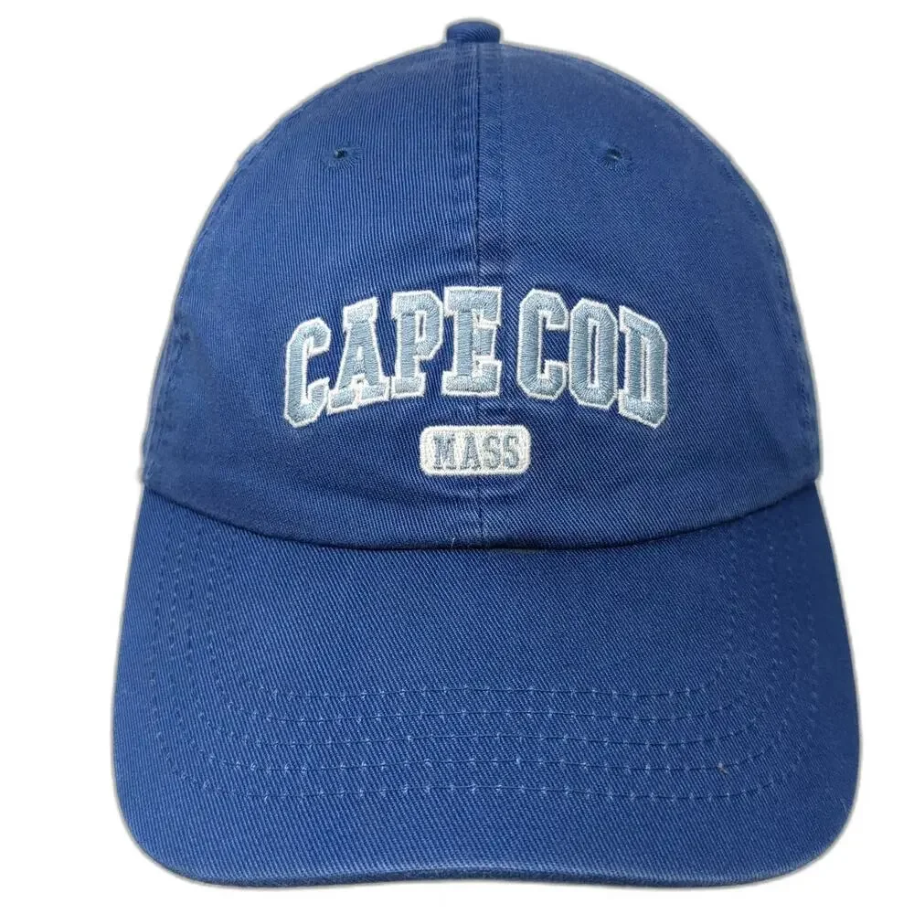 Cuffys Cape Cod Blue One Size Baseball Cap Slideback Hat Massachusetts Cotton